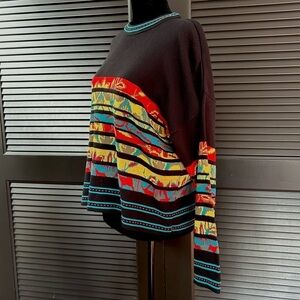 Louie Bernard Vintage Grandpa Crewneck Sweater, Colorful & Abstract, Size Large